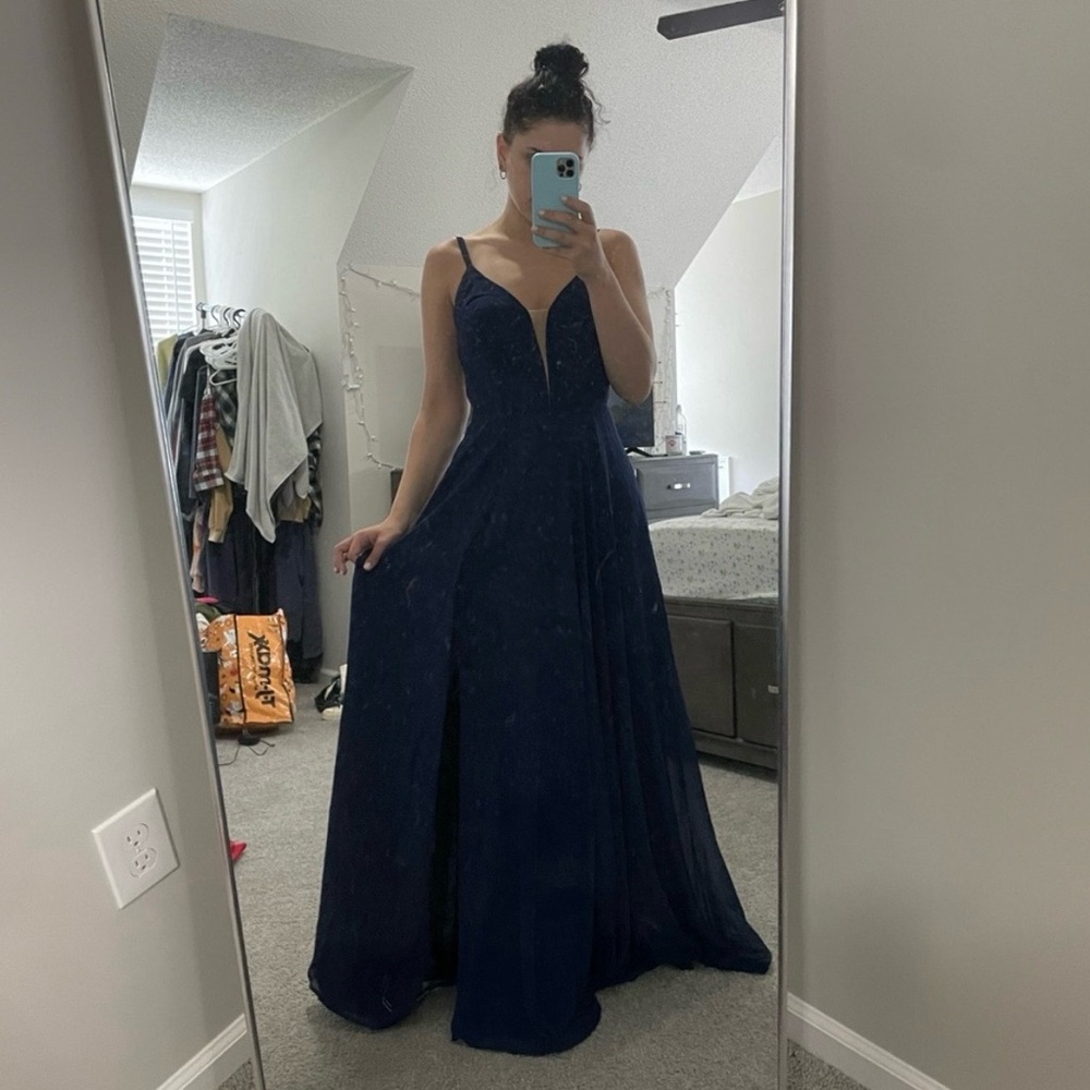 Navy Blue Prom Dress